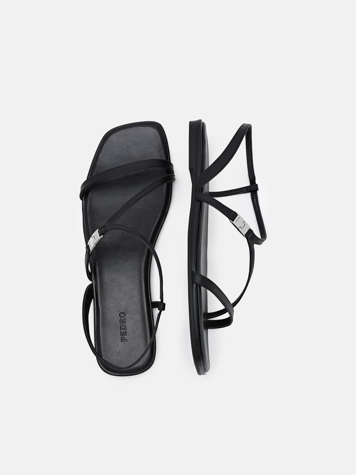 Gi&agrave;y sandals đế bệt Jatte, Đen, hi-res