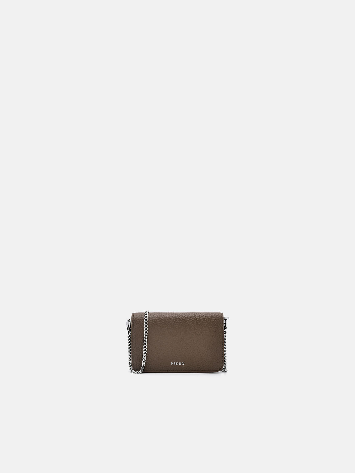 Ví dài dáng gập Embossed Leather, Dark Taupe