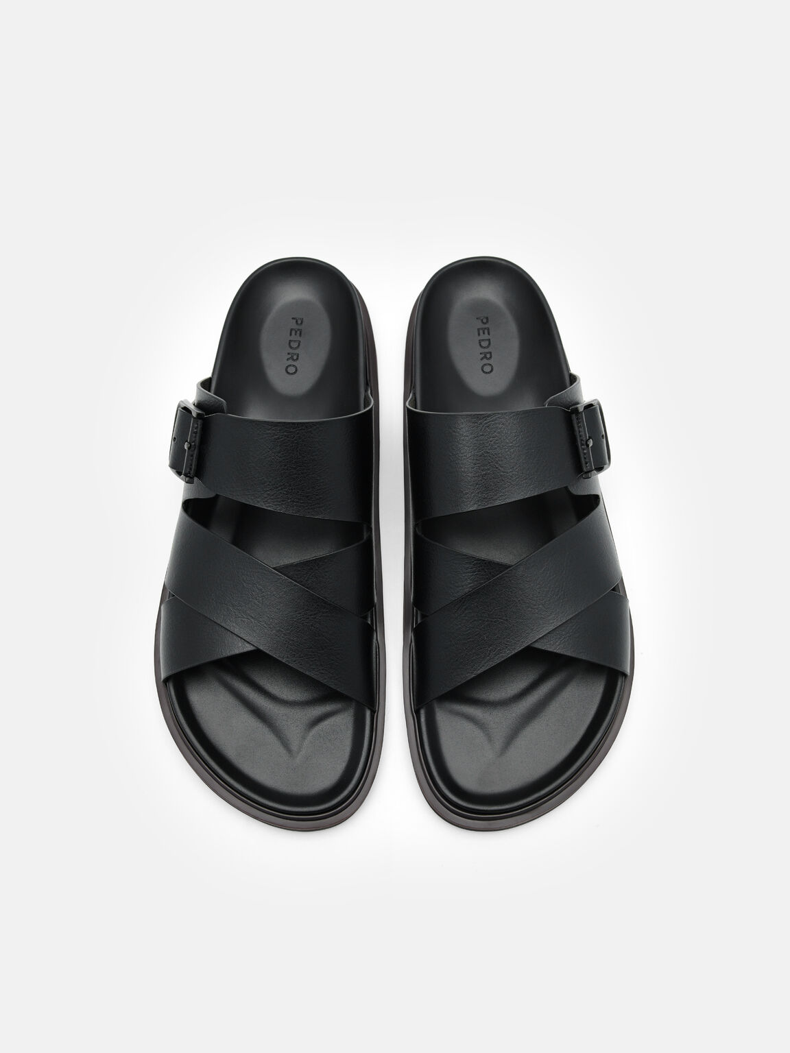 Helix Cross Sandals, Black, hi-res