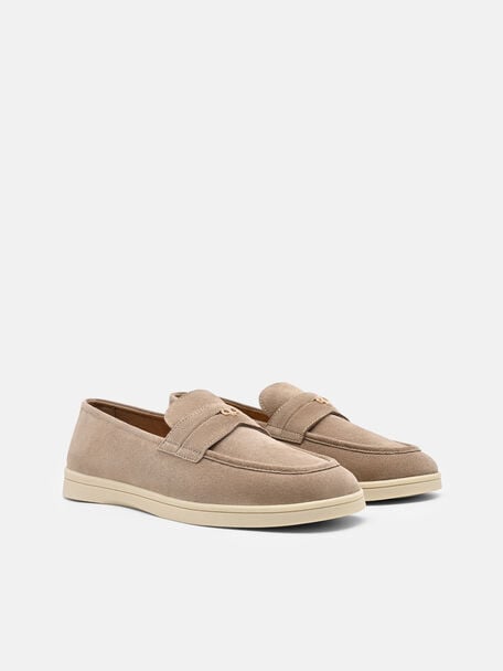 Gi&agrave;y lười đế bệt mũi tr&ograve;n Roam Suede, Sand Suede