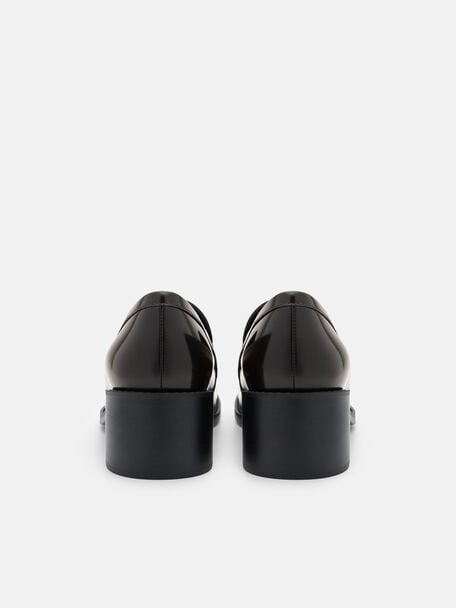 Alistair Leather Heel Loafers, Dark Brown Box, hi-res