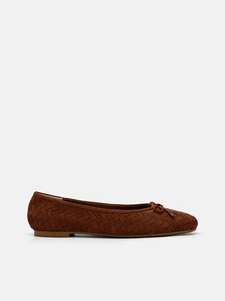 Anna Ballerina Flats, Mahogany, hi-res