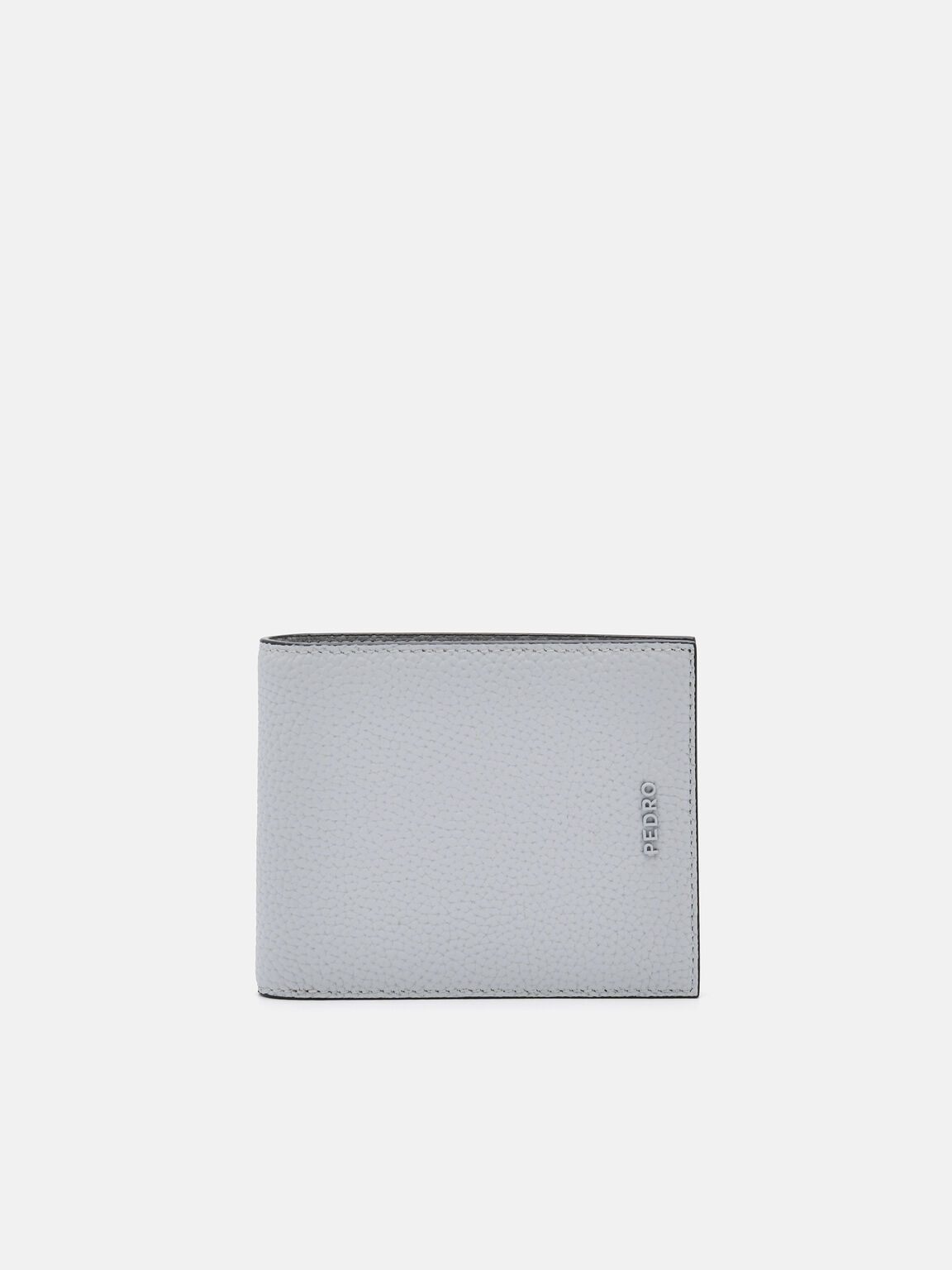 Embossed Leather Bi-Fold Wallet with Insert, Light Grey, hi-res