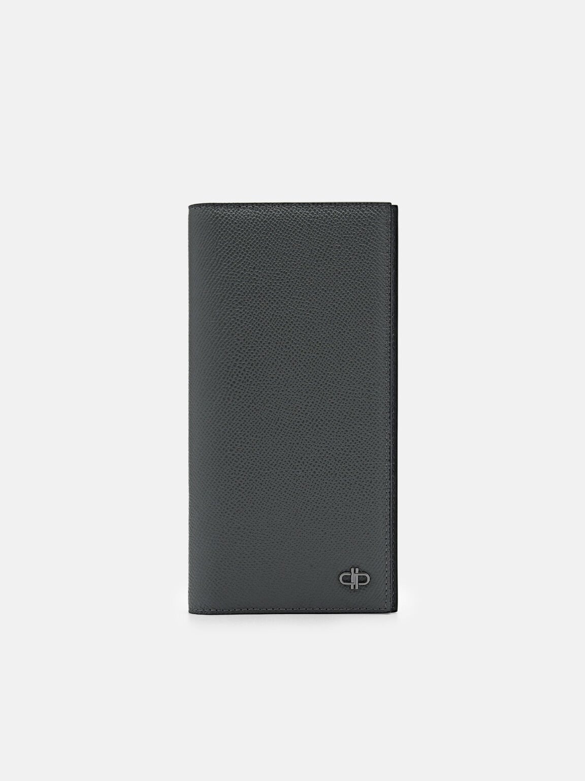 PEDRO Icon Leather Long Wallet, Dark Grey, hi-res