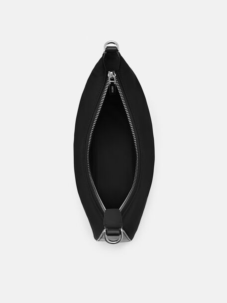 Keri Nylon Hobo Bag, Black Nylon, hi-res
