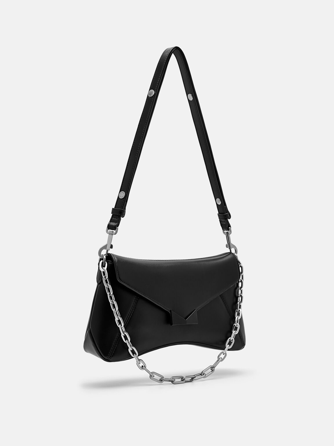 Marion Shoulder Bag, Black, hi-res
