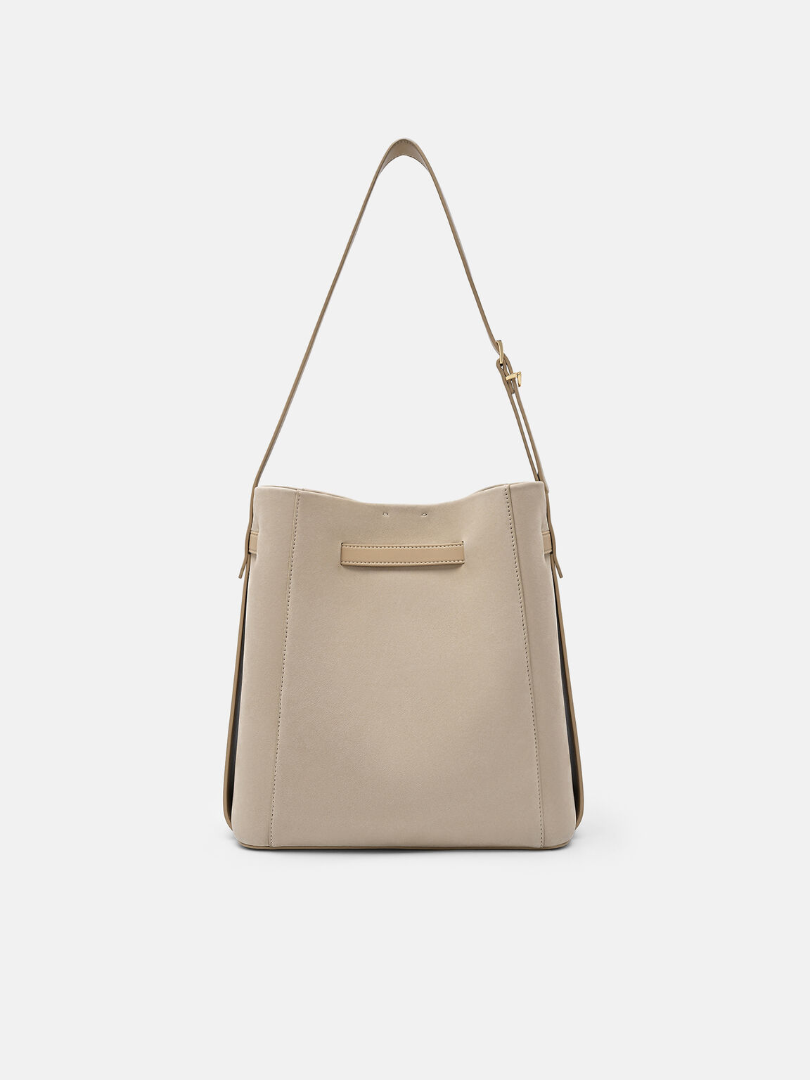 Jatte Belt Leather Bucket Bag, Sand Nubuck, hi-res