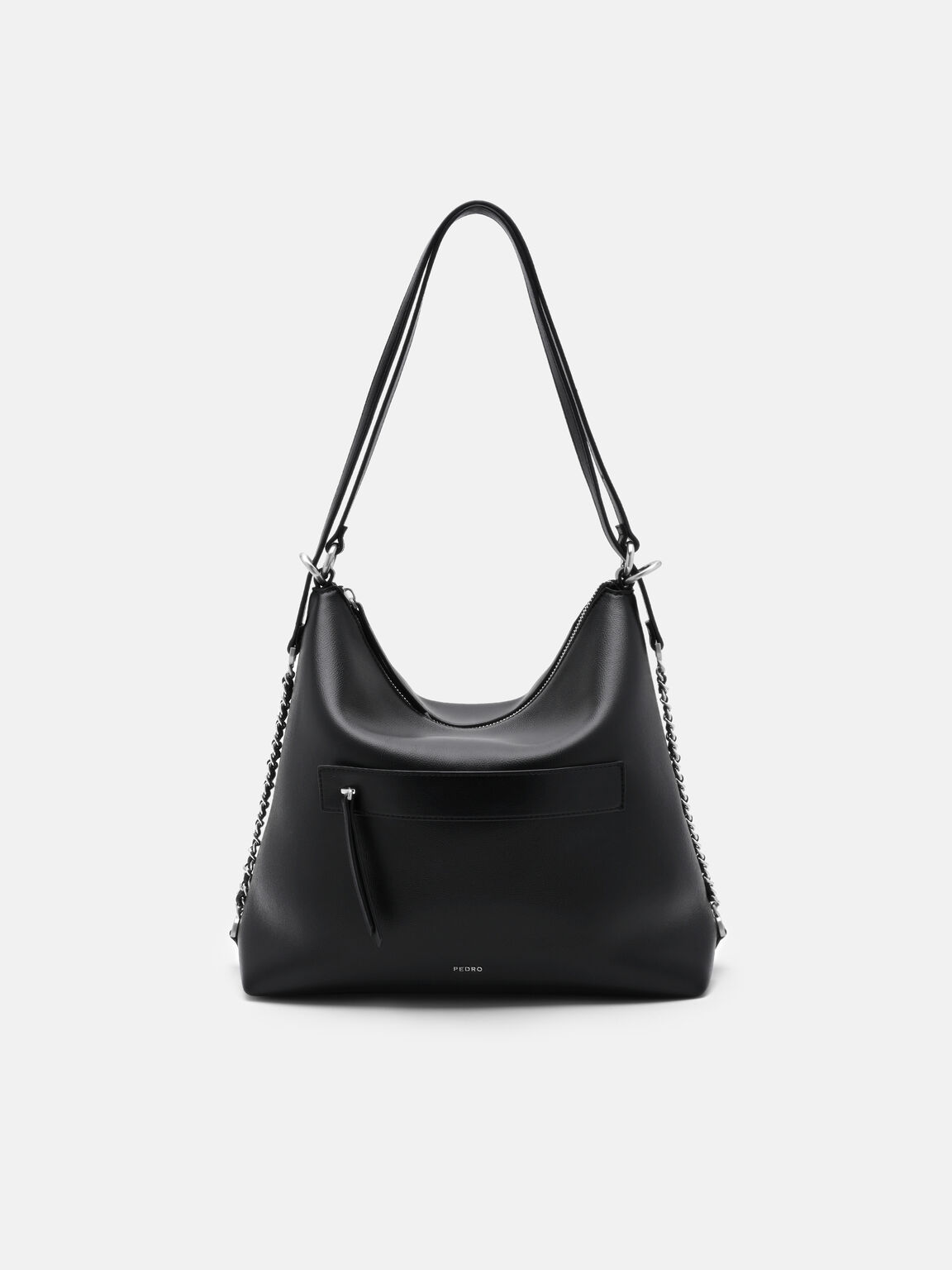 Slouchy Two-Way Carry Backpack, Black, hi-res