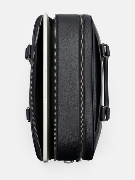 Tate Leather Duffel Bag, Black Embossed, hi-res