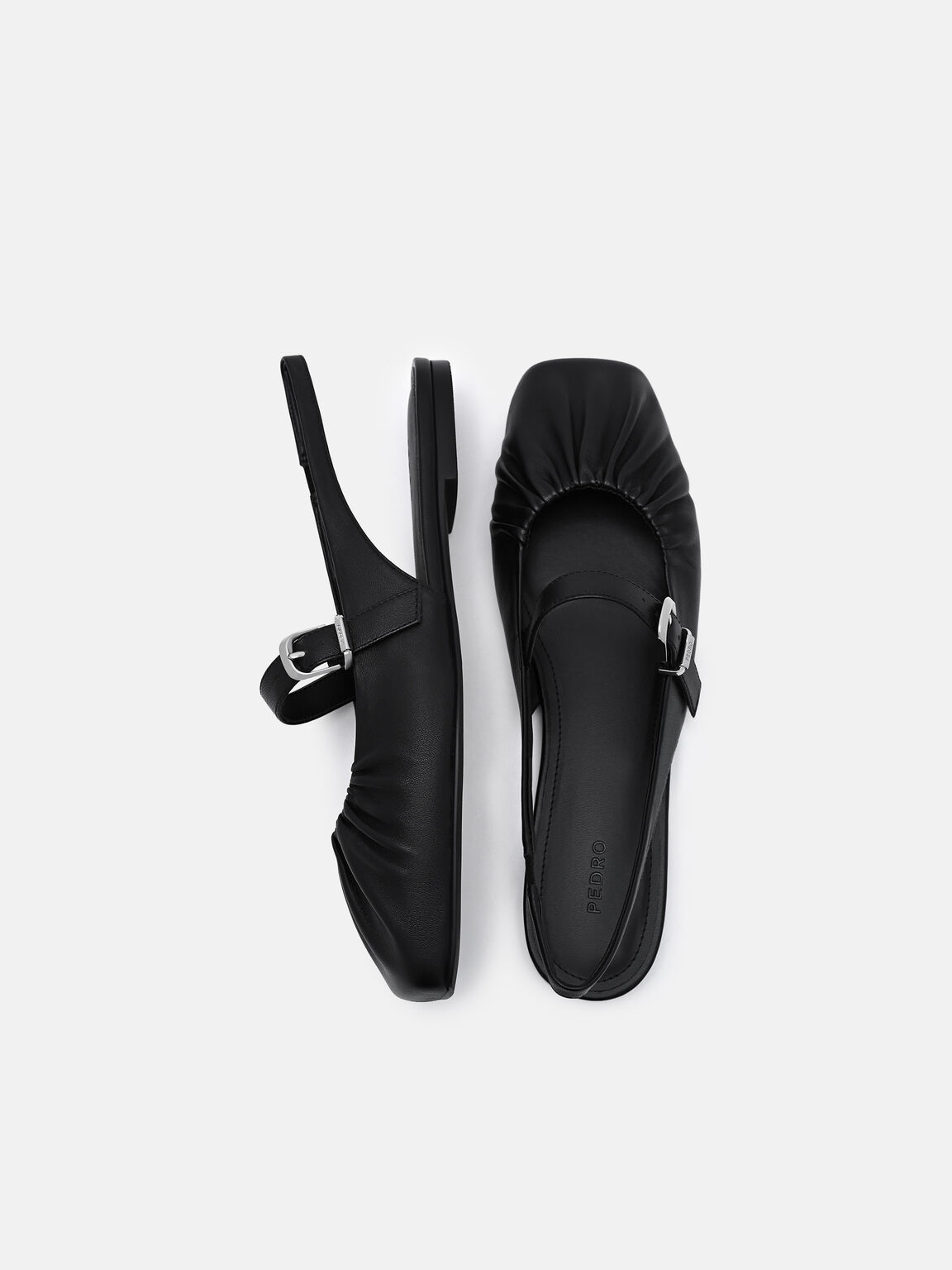 Gi&agrave;y sandals đế bệt Gabrielle, Đen, hi-res