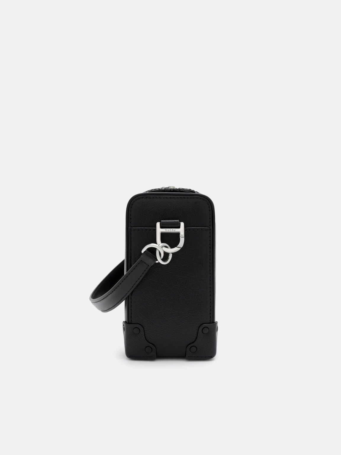 Maven Leather Crossbody Bag, Black Embossed, hi-res