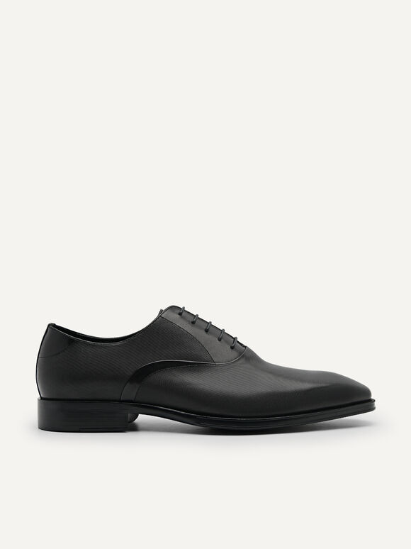 Holly Leather Oxford Shoes, Black, hi-res