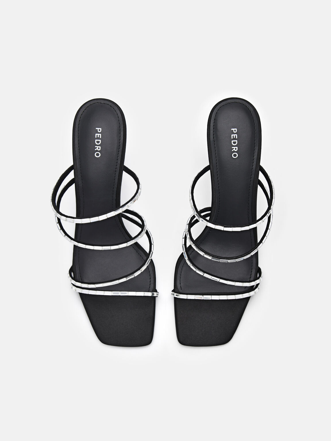 Savannah Heel Sandals, Black, hi-res