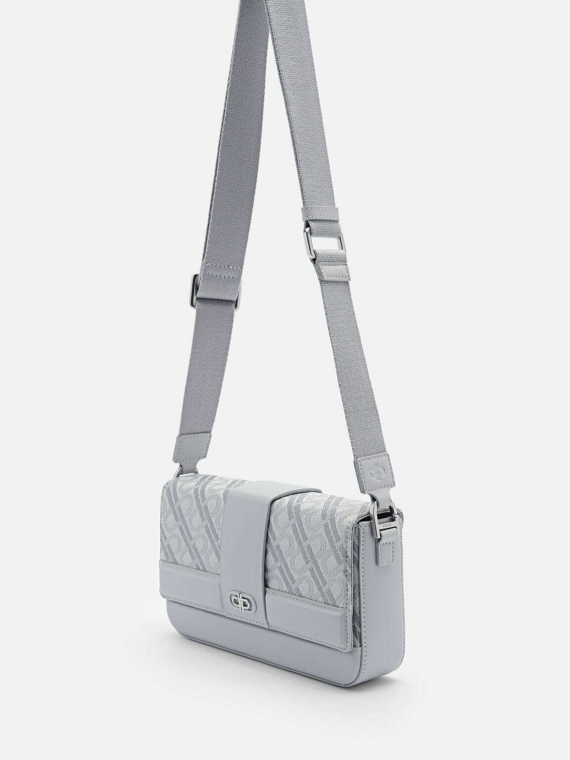 PEDRO Icon Leather Sling Bag, Light Grey, hi-res