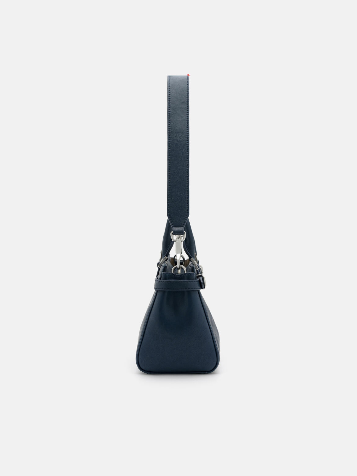 Vienna Leather Handbag, Navy, hi-res