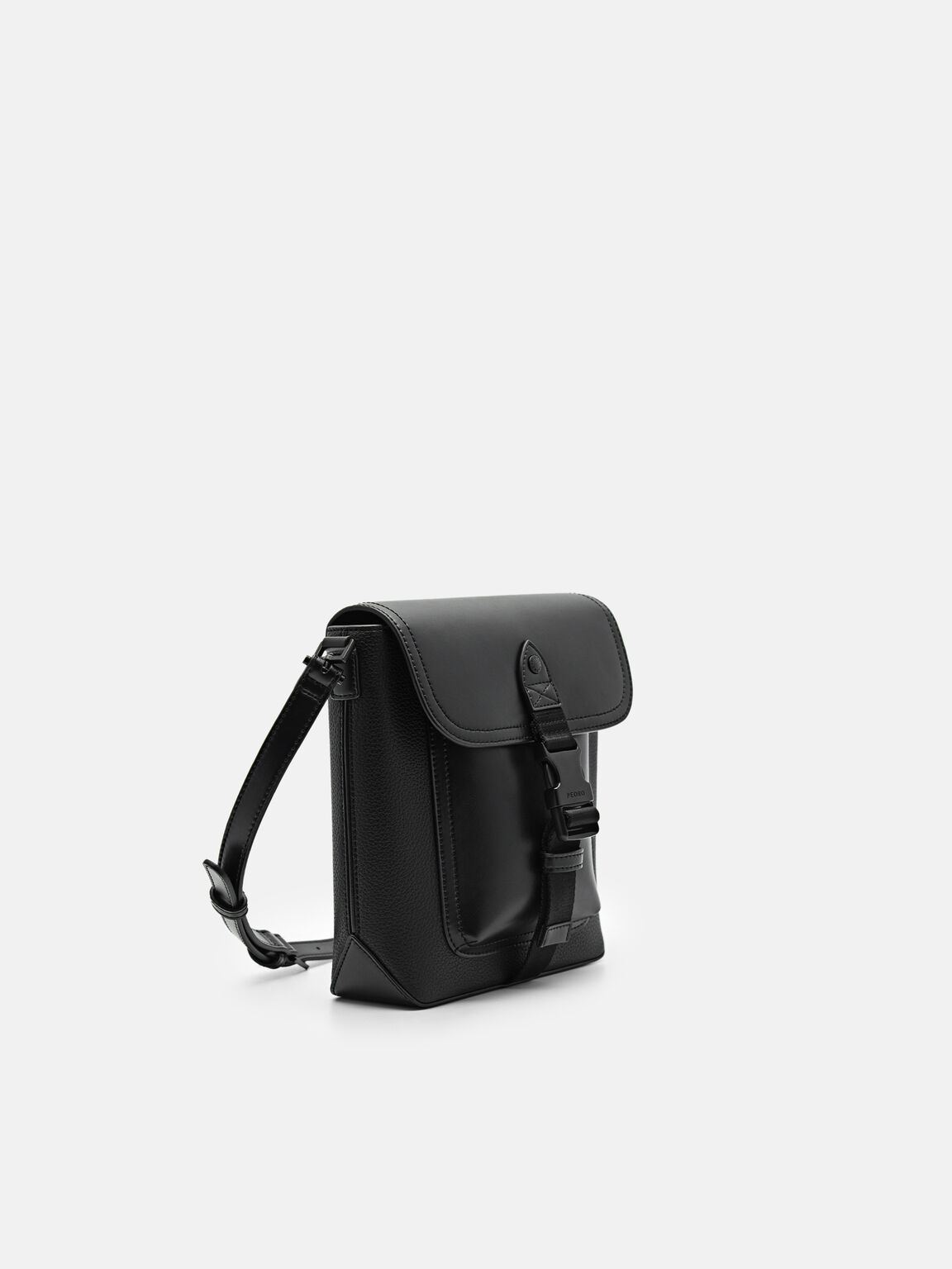 Túi đeo chéo hình vuông Reed, Đen, hi-res