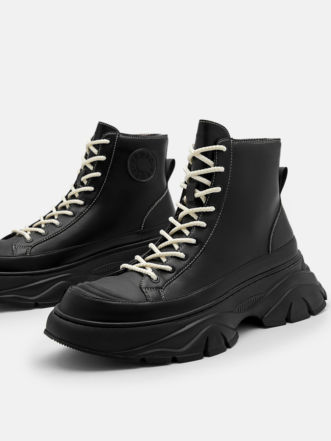 Men's Hybrix Lace-Up Boots, Black, hi-res
