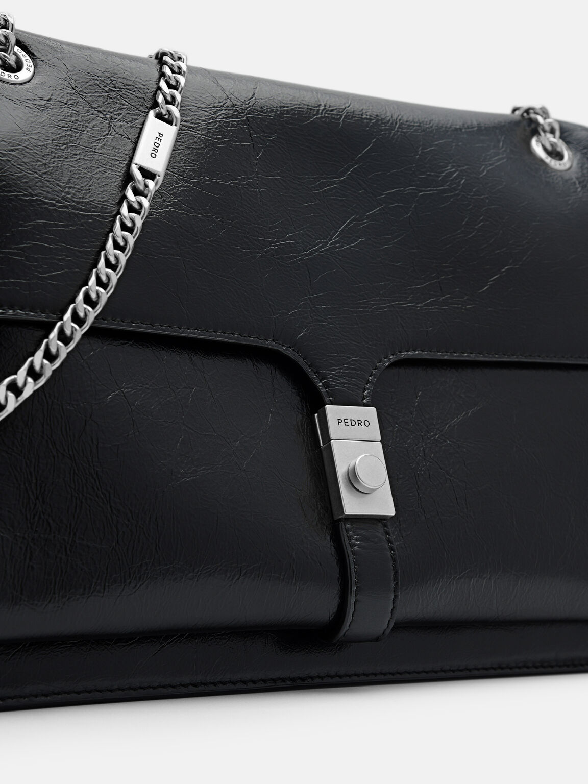 PEDRO Studio Farida Leather Shoulder Bag, Black, hi-res