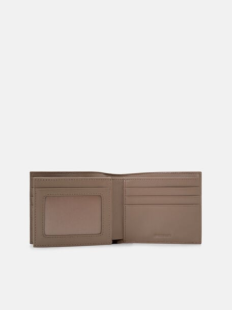V&iacute; ngắn gập đ&ocirc;i Kid Leather, N&acirc;u x&aacute;m đậm, hi-res