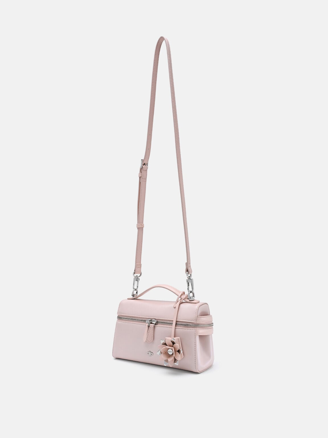 Alyssa Leather Shoulder Bag, Light Pink, hi-res