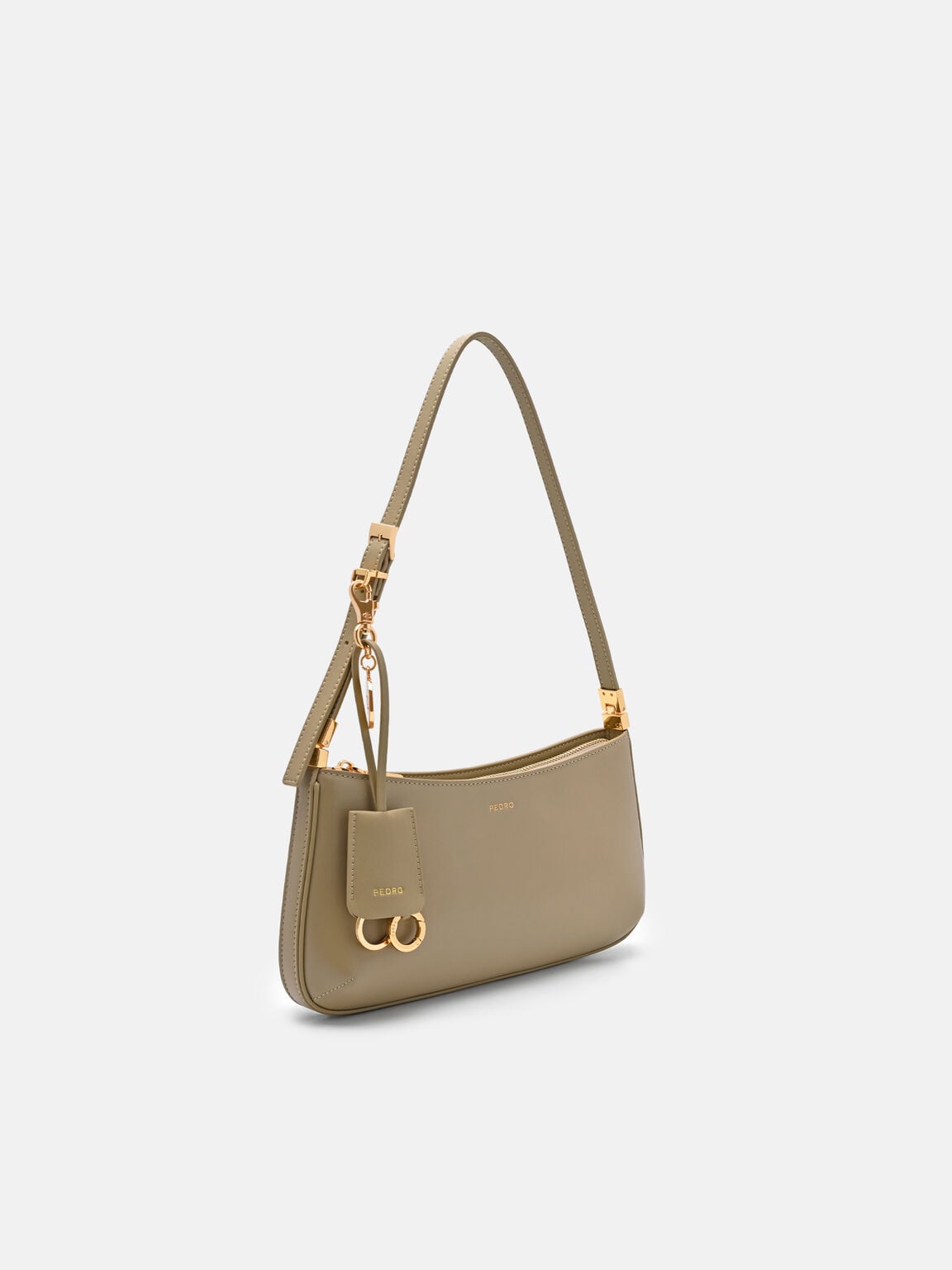 T&uacute;i đeo vai Jatte Leather Charm, Xanh Olive, hi-res