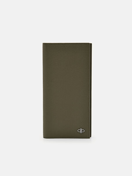PEDRO Icon Leather Long Wallet, Military Green, hi-res