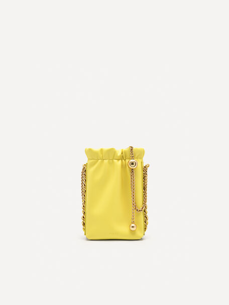 Túi đeo vai phom chữ nhật Celebration Chain Phone, Vàng, hi-res