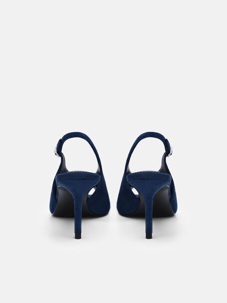 Gi&agrave;y sandals cao g&oacute;t Sylvie, Xanh navy, hi-res