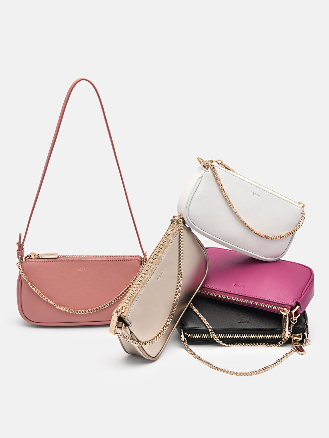 Maddy Leather Sling Pouch, Blush, hi-res