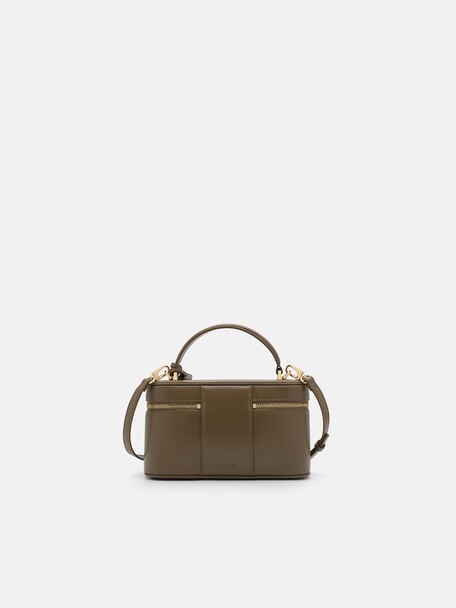 Ari Leather Shoulder Bag, Dark Taupe, hi-res