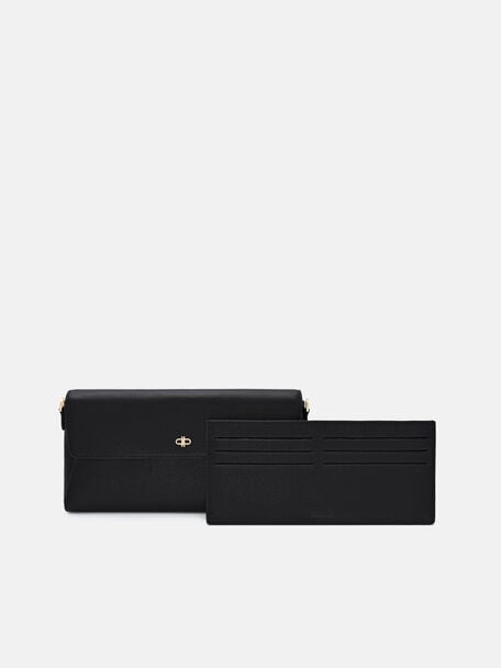 Leather Travel Organizer, Black, hi-res