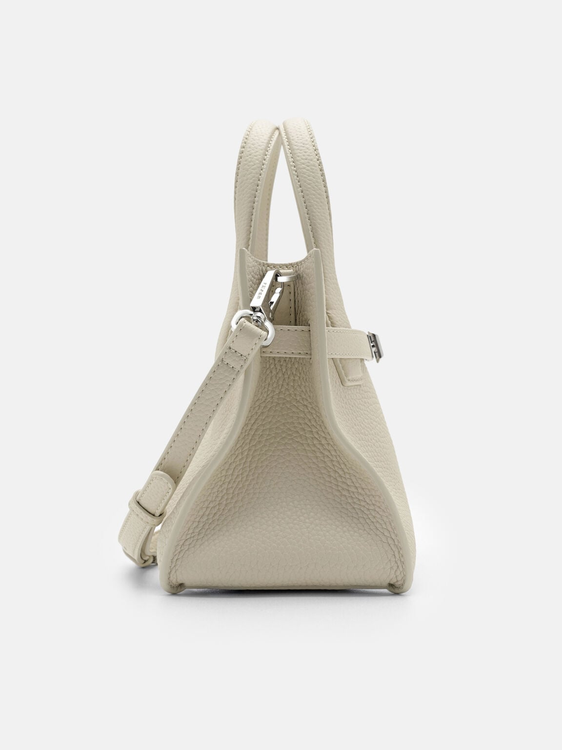 Danielle Small Leather Handbag, Beige Tumble, hi-res