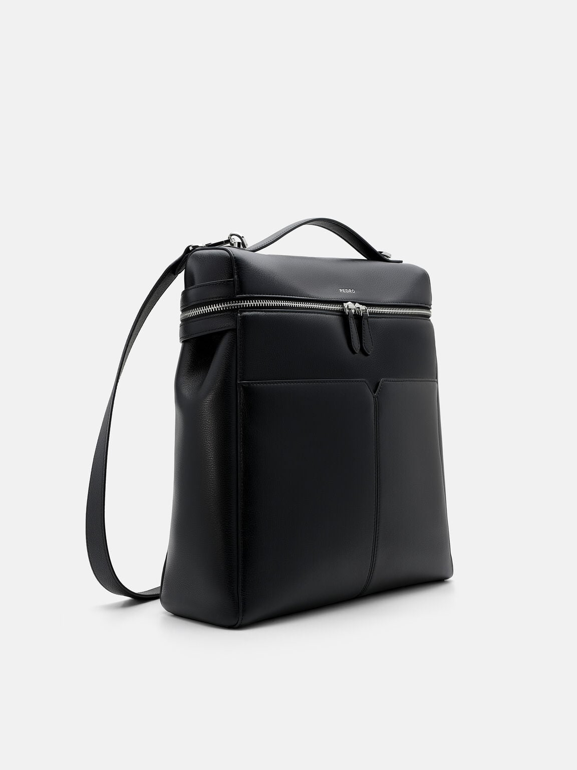 Alyssa Tumbled Leather Backpack, Black Tumble, hi-res