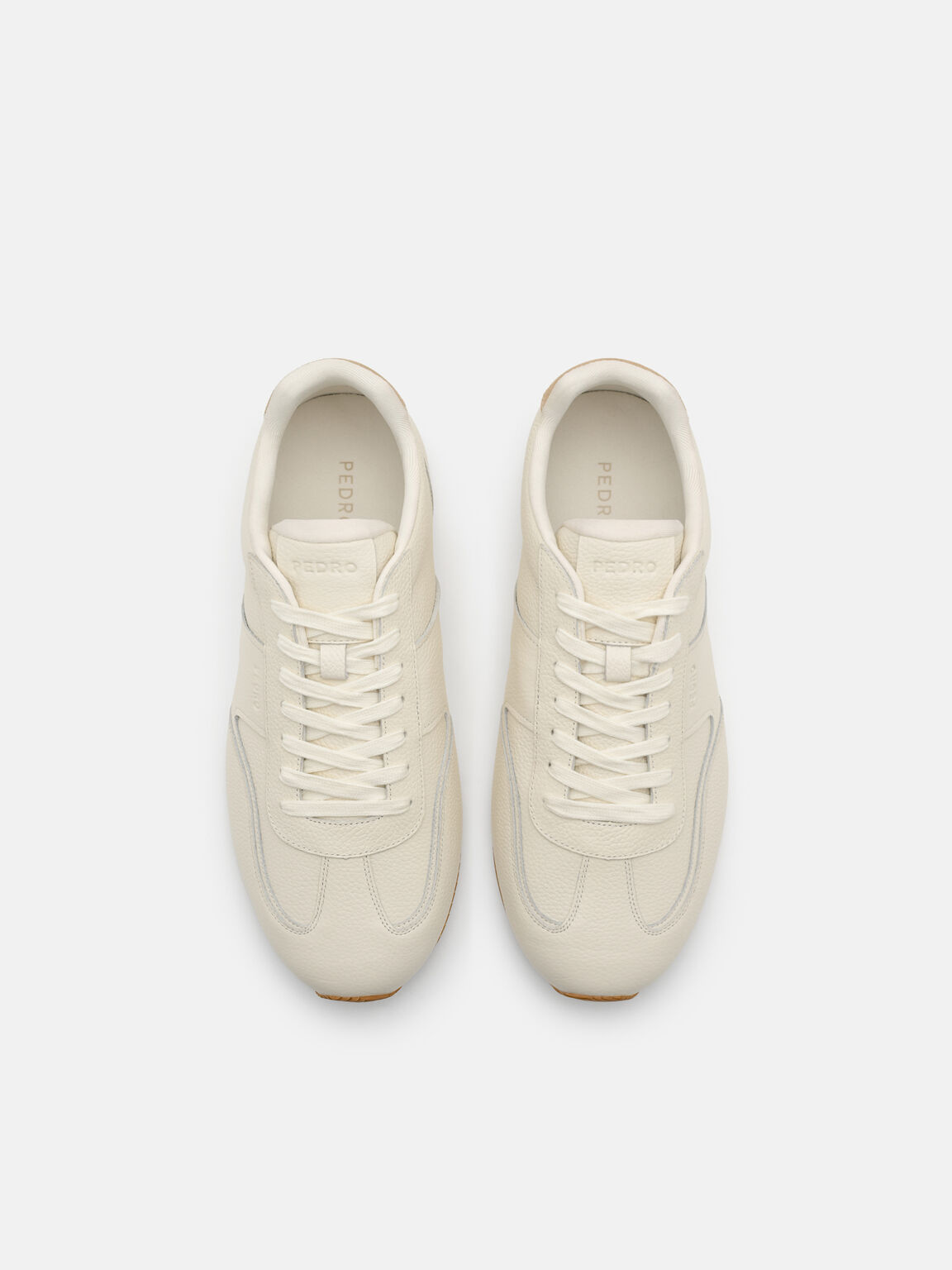 Lewis Tumbled Leather Sneakers, Chalk Tumble, hi-res