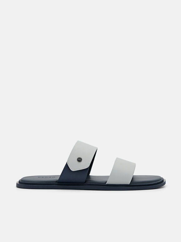 Oliver Slide Sandals, Light Grey, hi-res