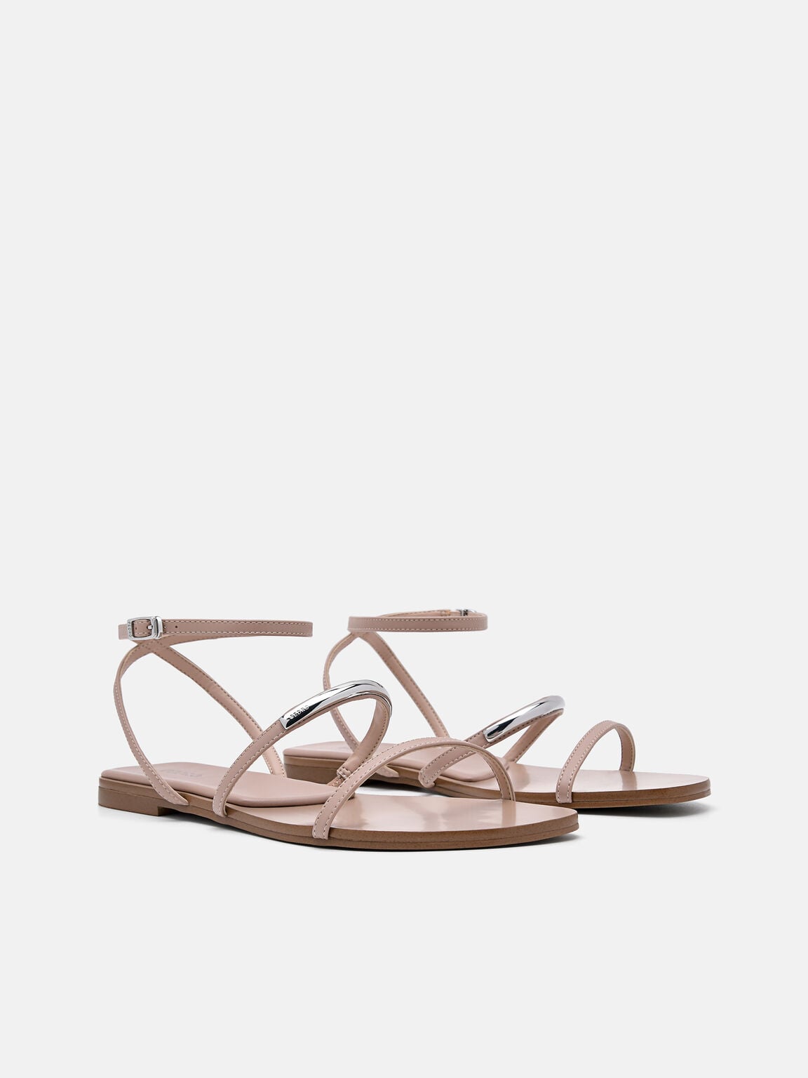 Gi&agrave;y sandals đế bệt Lia, Nude, hi-res
