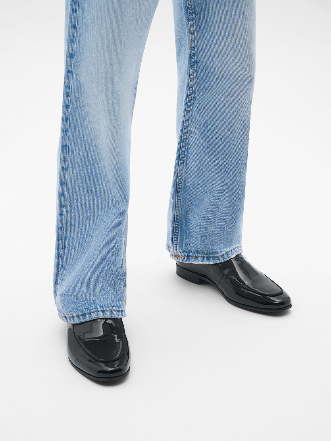 Gi&agrave;y lười mũi nhọn Patent Leather, Black Patent, hi-res