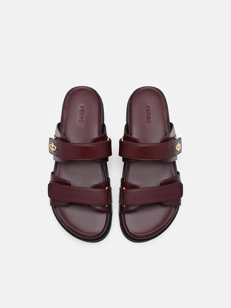 Sanni Slide Sandals, Wine, hi-res