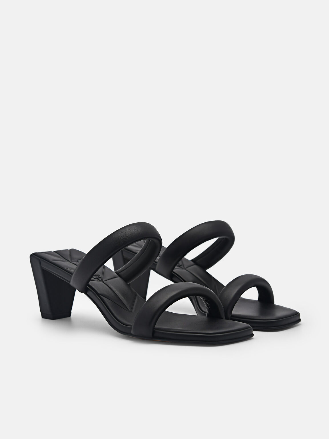 Aster Heel Sandals, Black, hi-res
