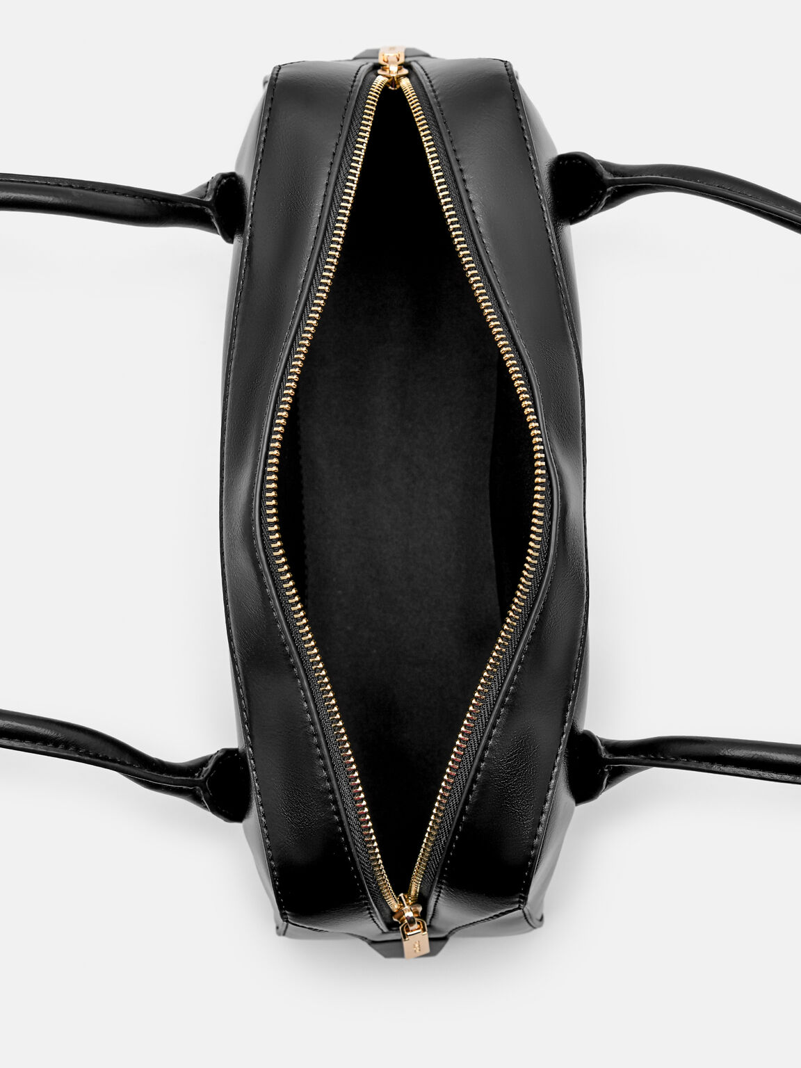 Serif Shoulder Bag, Black, hi-res