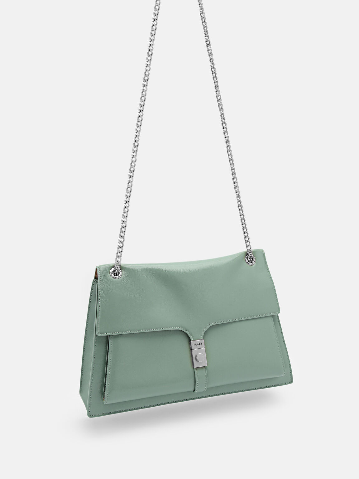 PEDRO Studio Farida Leather Shoulder Bag, Green, hi-res