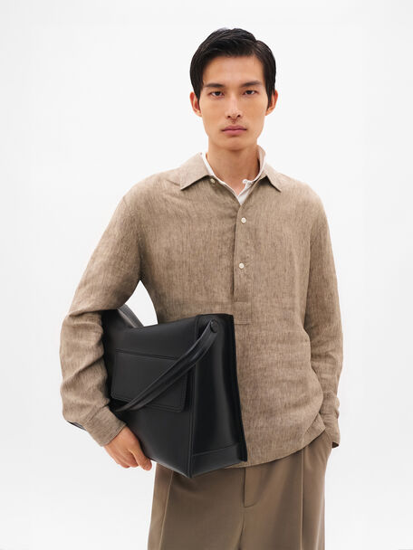 Slouch Crossbody Bag, Black, hi-res