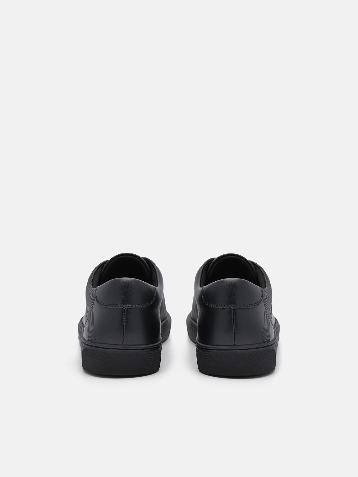 Women's PEDRO Icon Leather Sneakers, Black, hi-res