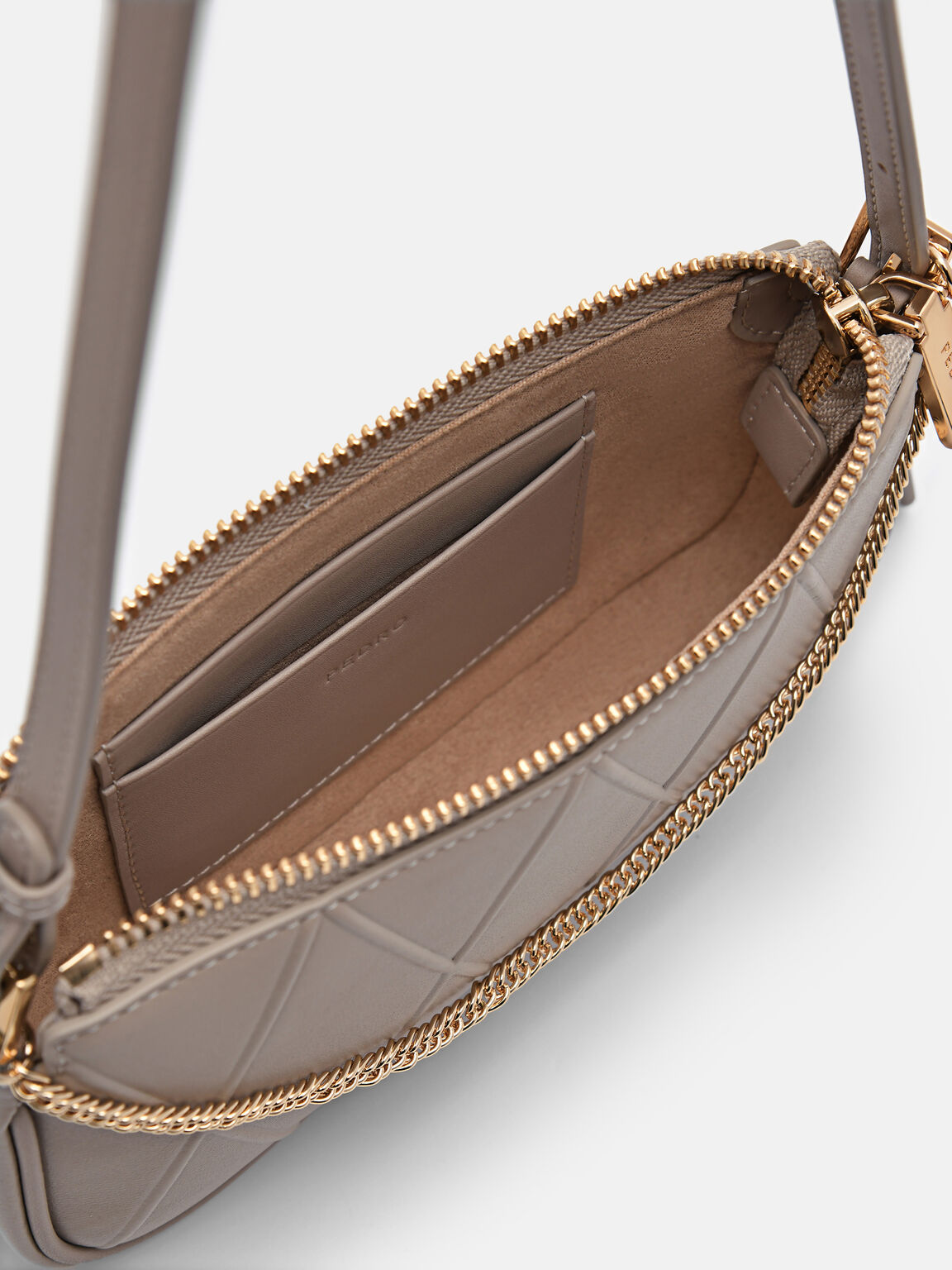 Maddy Leather Sling Pouch, Taupe, hi-res