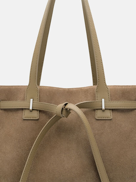 T&uacute;i tote phom chữ nhật Demi Oversized, Xanh Olive, hi-res