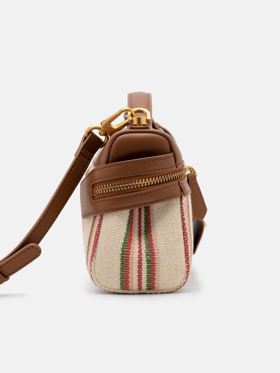 Alyssa Leather Shoulder Bag, Multi Canvas