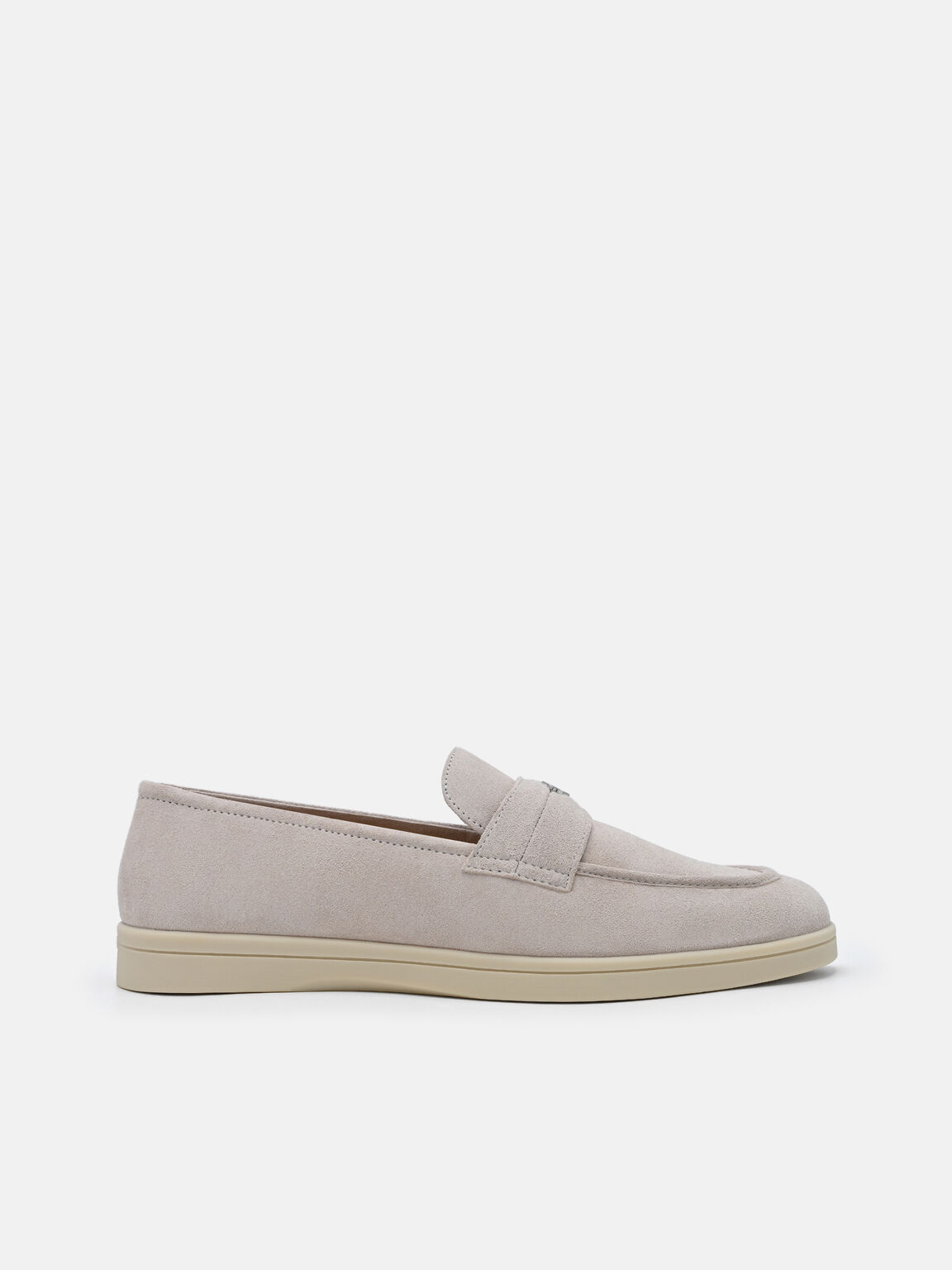 Gi&agrave;y lười mũi tr&ograve;n Roam, Beige Suede, hi-res