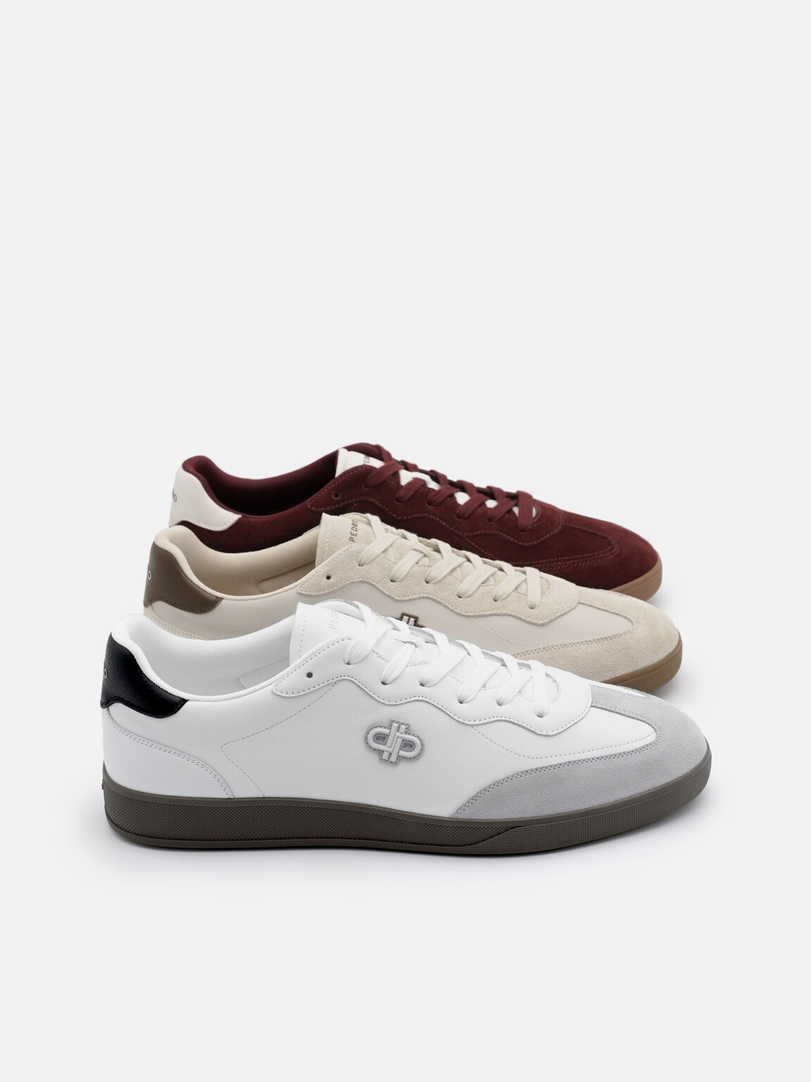 Gi&agrave;y sneakers cổ thấp Fleet, Trắng, hi-res