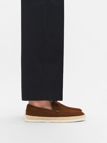 Gi&agrave;y lười mũi tr&ograve;n Vito Suede, Brown Suede, hi-res