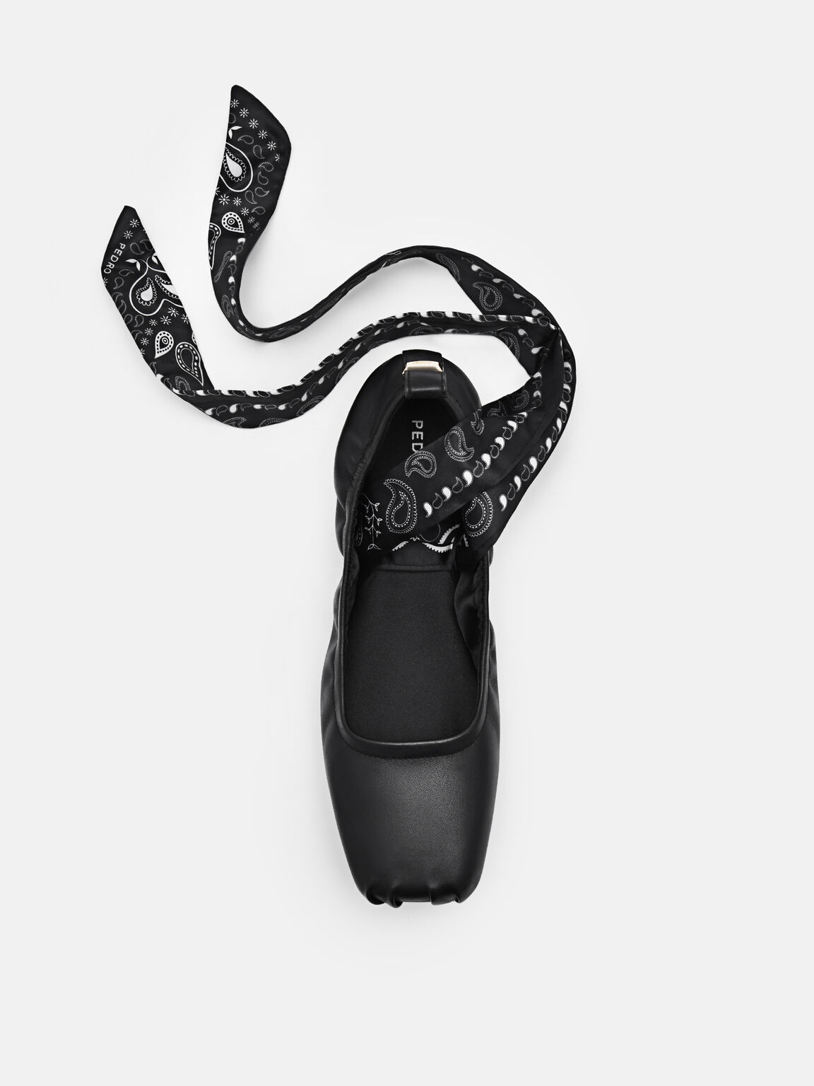 Lexa Leather Ballerina Flats, Black, hi-res